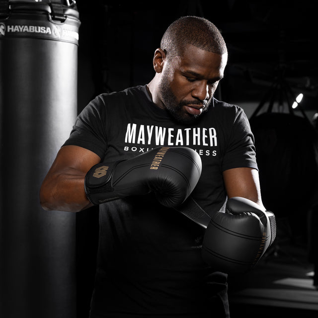 Mănuși de box Hayabusa x Mayweather Contender – Negru/Auriu