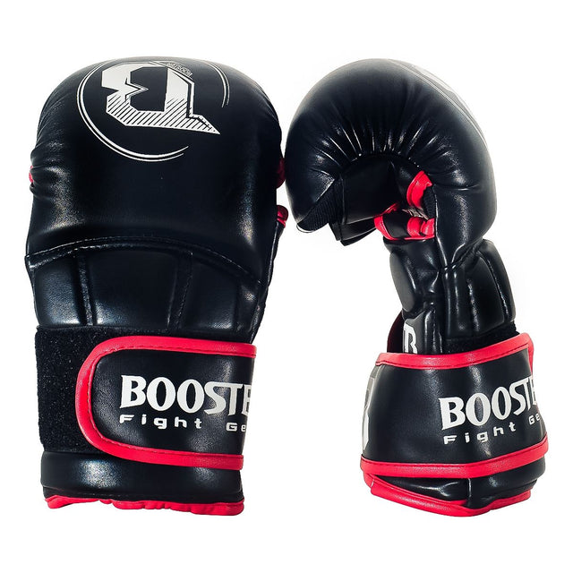 Booster MMA-Sparringshandschuhe Pro – Schwarz/Rot