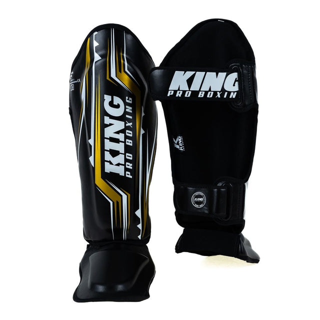 Tibiere King Pro Boxing Spartan – Negru/Galben