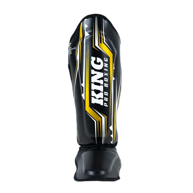 Tibiere King Pro Boxing Spartan – Negru/Galben