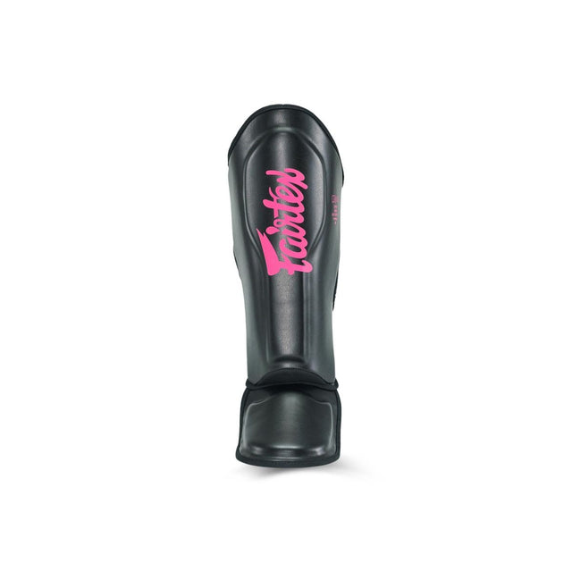 Caneleiras de kickboxing Fairtex FXB – Preto/Rosa