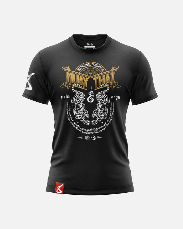 T-shirt 8 WEAPONS Sak Yant Tigers – Nero