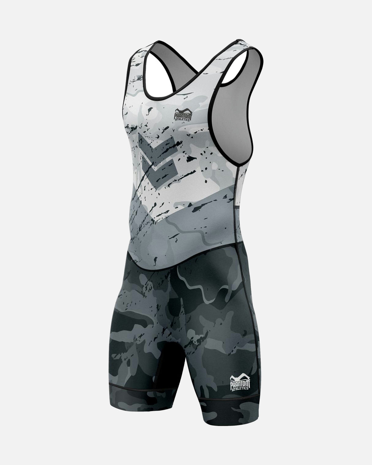 Phantom Athletics Worstelsinglet Delta - Vit/Grå/Svart