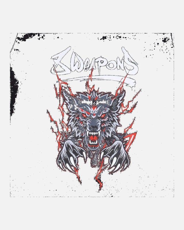 8 WEAPONS T-shirt Beastial Wolf – Sort/Rød