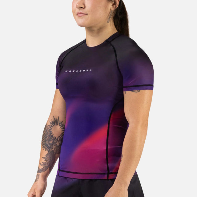 Rashguard Hayabusa Apex Nova Mangas Curtas Mulher – Roxo