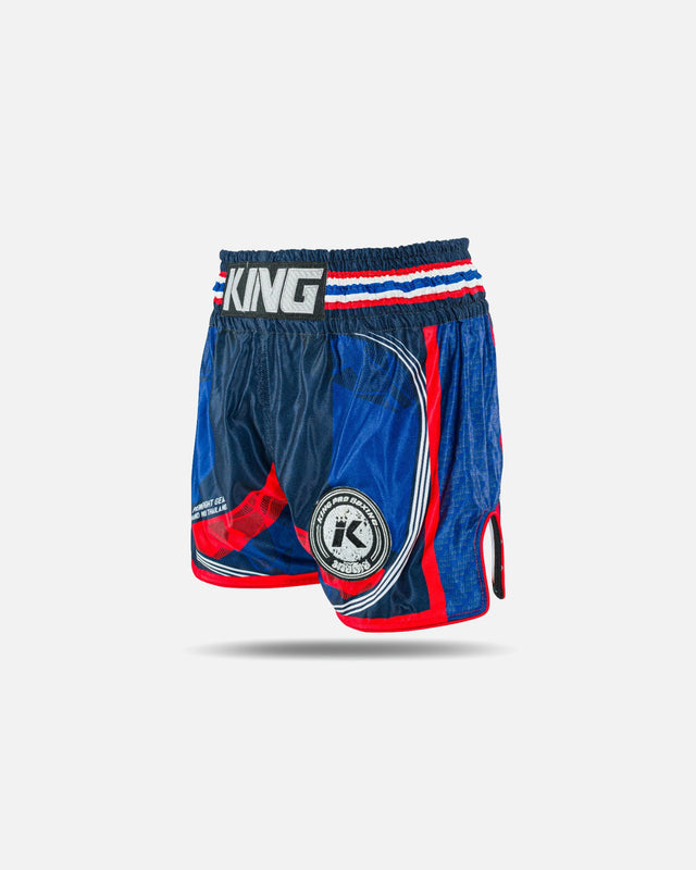 Muay Thai trenky King Pro Boxing Flag – Modré