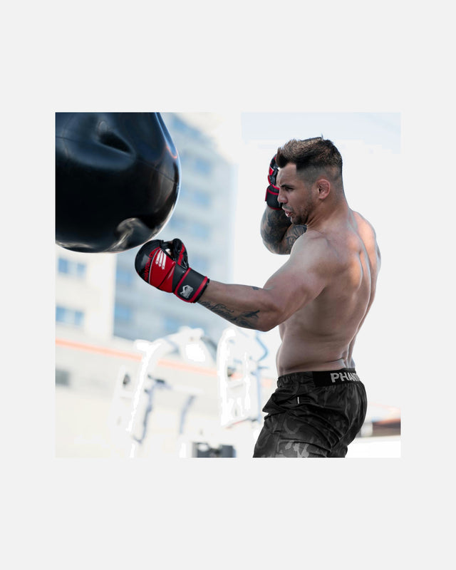 Phantom Athletics MMA-handskar Raider – Röd/Svart Camo