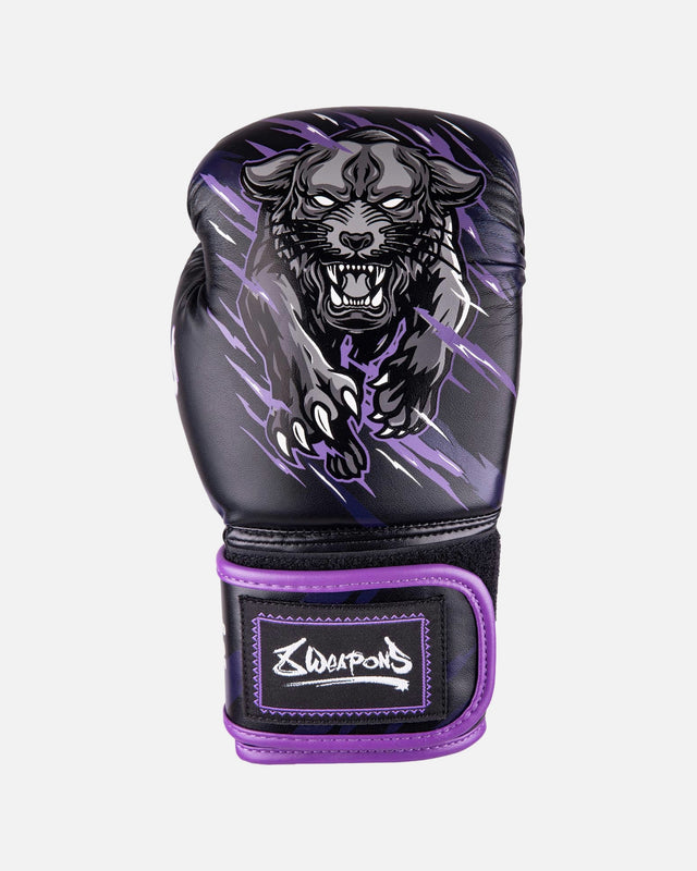 8 WEAPONS Kids' Boxing gloves Beastial Panther – Black/Purple