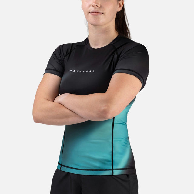Rashguard Hayabusa Apex Nova Manches courtes Femme - Petrol