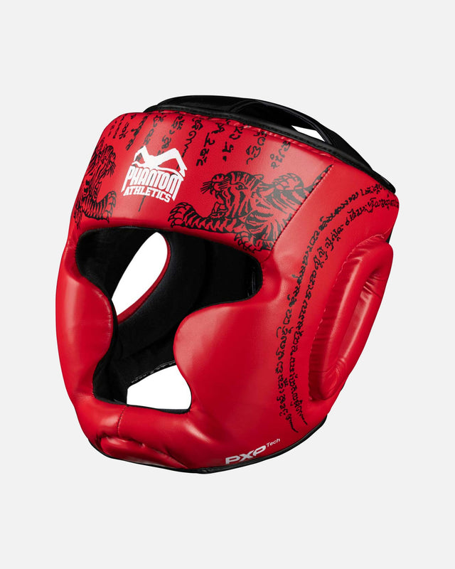 Kask bokserski Phantom Athletics Muay Thai – Czerwony