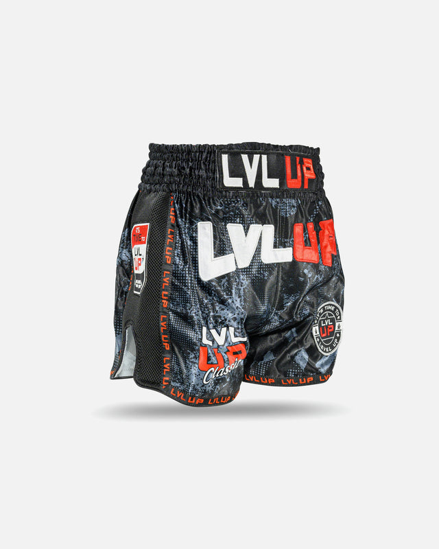 Pantaloncini Muay Thai LVL UP Stadium – Nero
