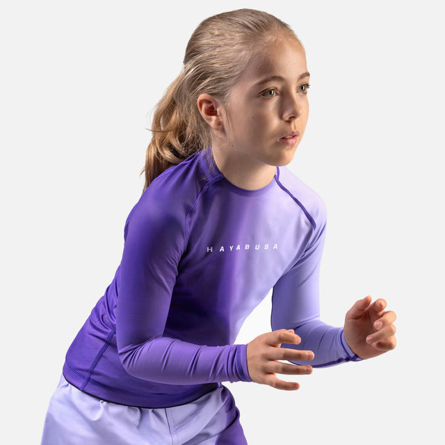 Hayabusa Rashguard Apex Nova Långärmad Barn - Lila
