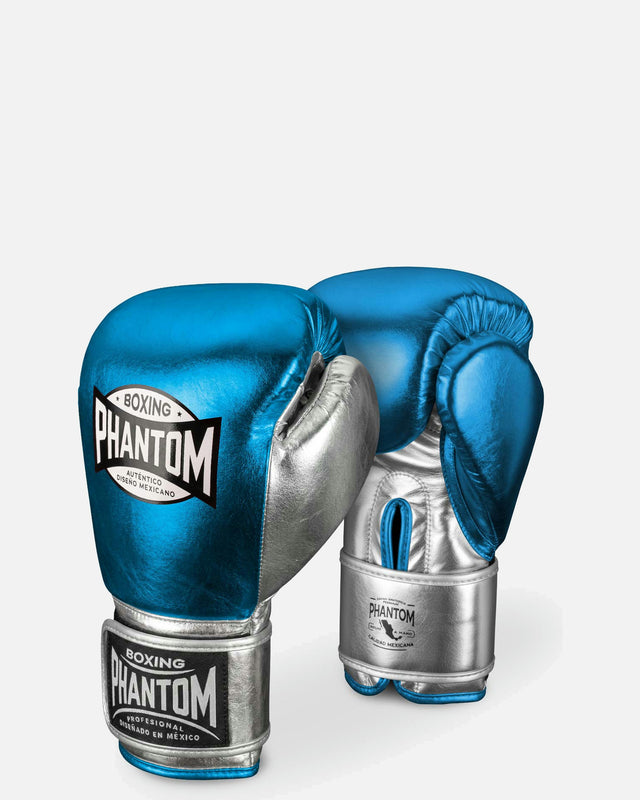 Mănuși de box Phantom Athletics Mexico – Albastru deschis/Argintiu
