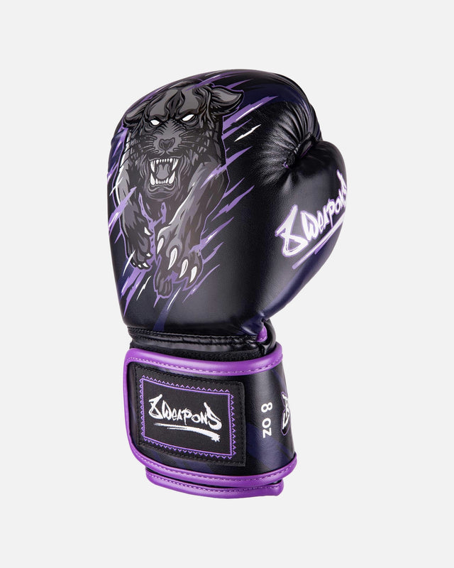 8 WEAPONS Kids' Boxing gloves Beastial Panther – Black/Purple