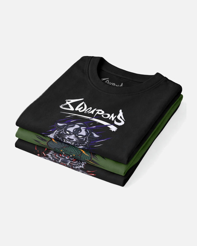 8 WEAPONS T-Shirt Beastial Panther – Schwarz/Lila