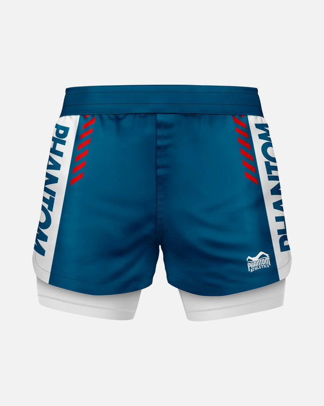 Phantom Athletics Compressie Shorts Fusion 2in1 Apex – Blå