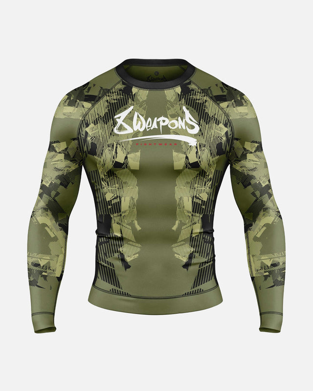 8 WEAPONS Rashguard Hit 2.0 - Oliven/Sort
