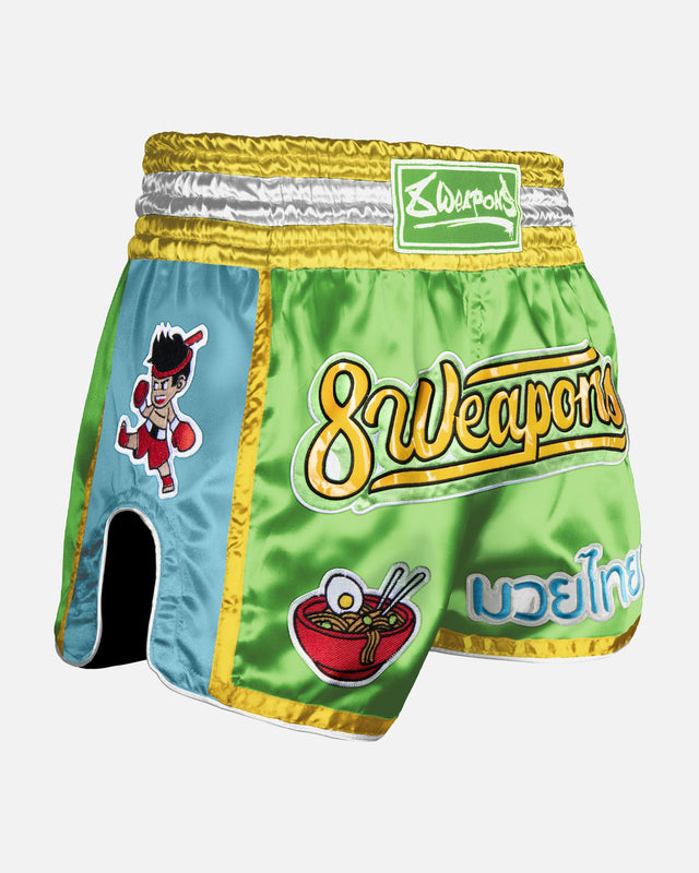 Pantaloni scurți Muay Thai 8 WEAPONS Yummy – Verde