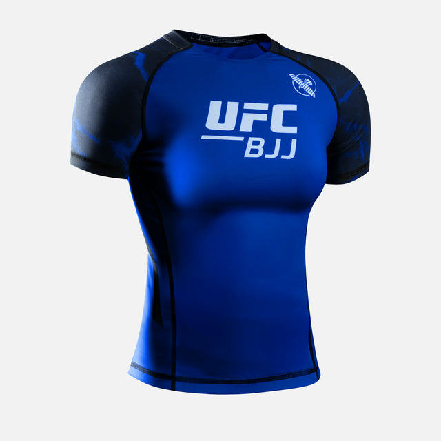 Hayabusa x UFC BJJ Rashguard Krátké Rukávy Dámské – Černá/Modrá