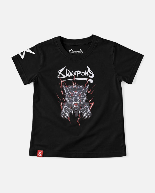 8 WEAPONS T-shirt Beastial Wolf – Sort/Rød