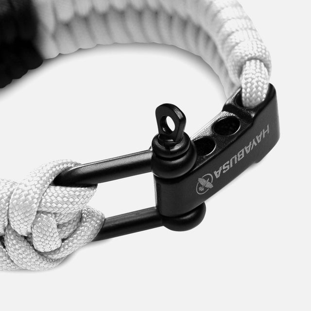 Braccialetto Paracord Jiu Jitsu Hayabusa – Bianco