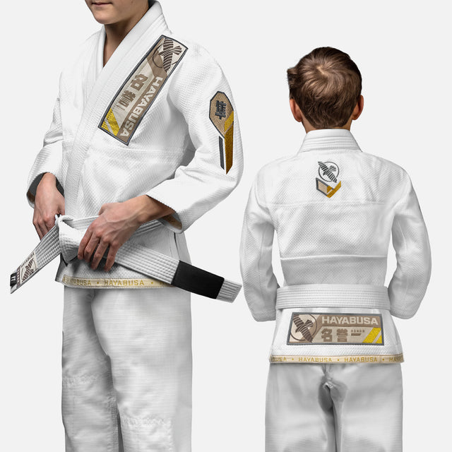 Hayabusa BJJ-gi Ascend til børn - Hvid