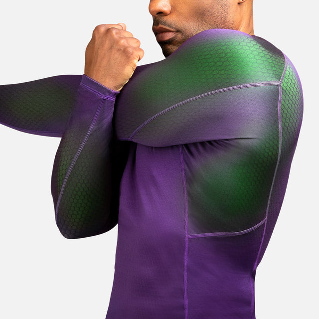 Rashguard Hayabusa Fusion Dlouhé rukávy – Fialová/Zelená