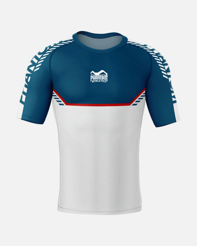 Rashguard Phantom Athletics EVO Apex Krátké rukávy – Modrý