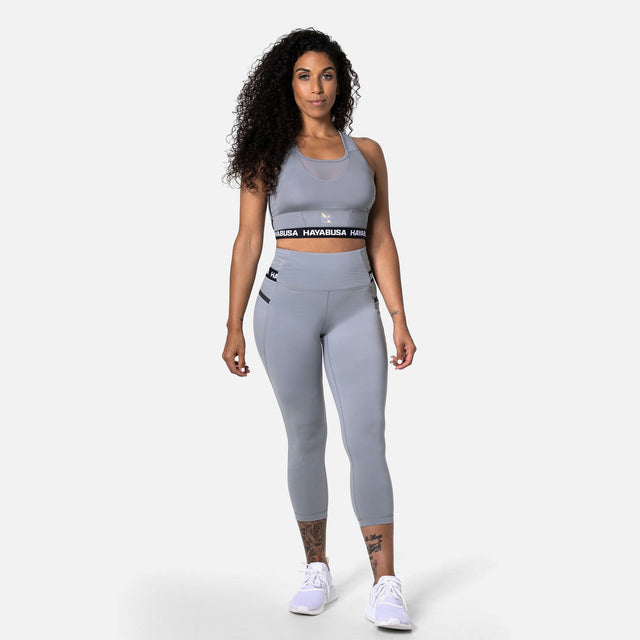 Leggings Hayabusa High Rise 3/4 Mujer - Gris