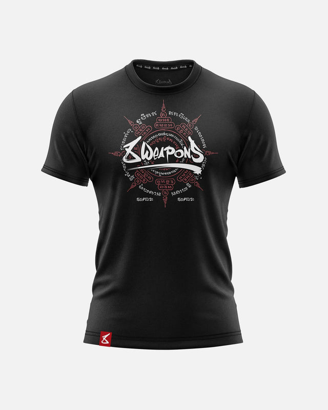 8 WEAPONS T-Shirt 8 Ways Yant 2.0 - Sort/Bordeaux