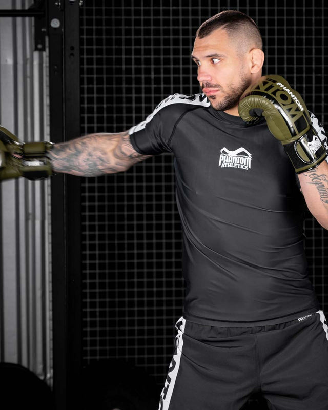 Phantom Athletics Rashguard EVO Apex Korta ärmar – Svart