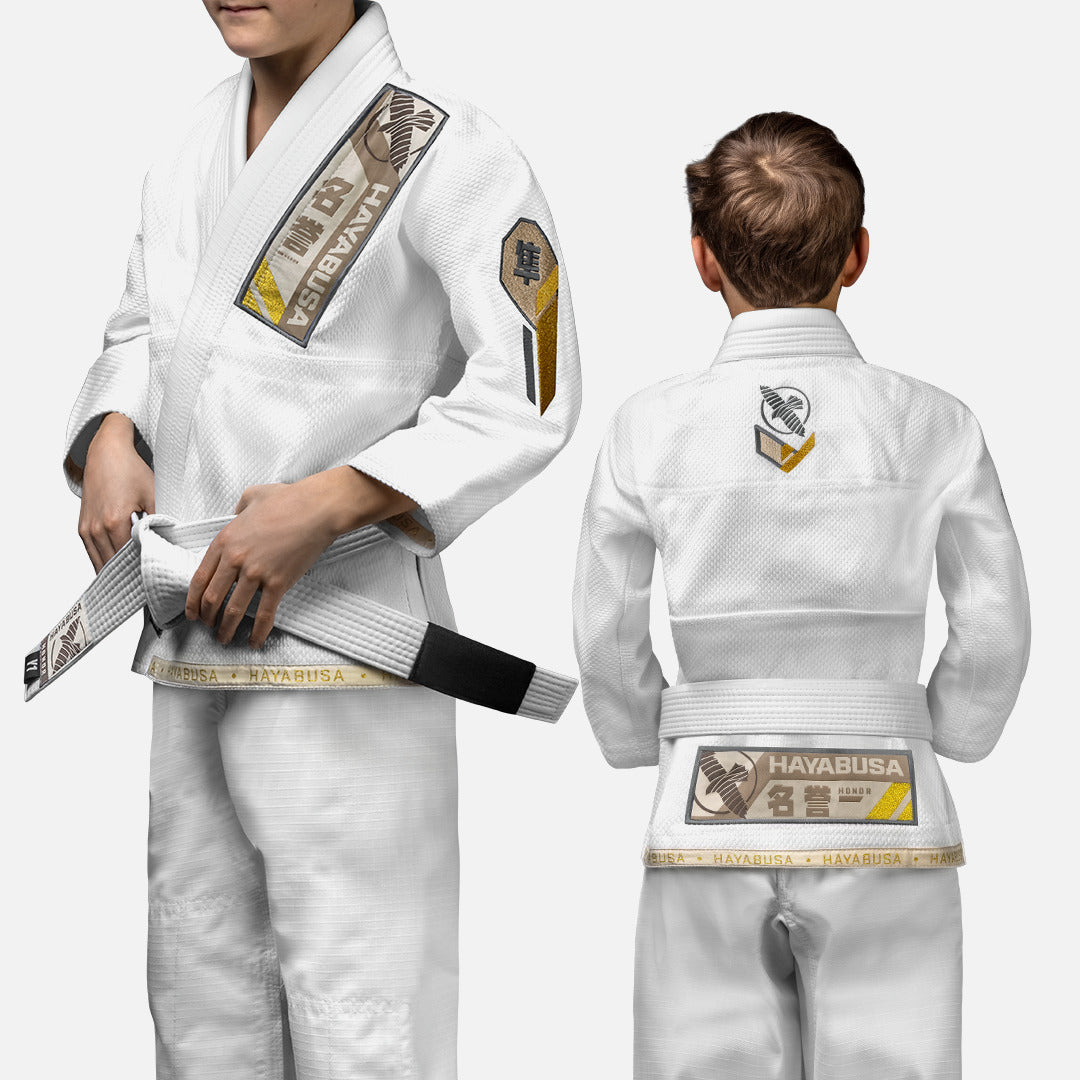 Hayabusa BJJ-gi Ascend til børn - Hvid