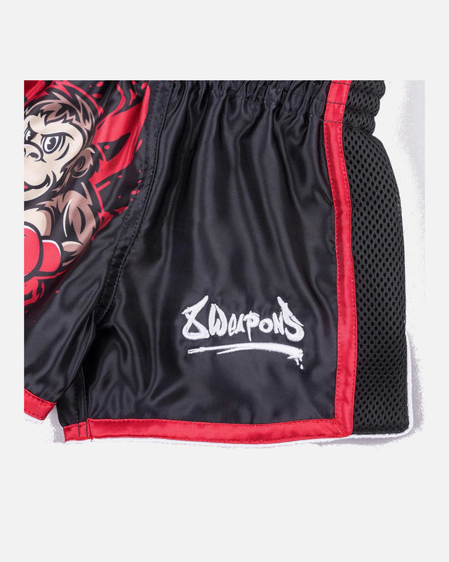Pantalones de Muay Thai 8 WEAPONS Joe – Negro/Rojo
