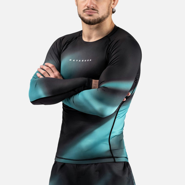 Rashguard Hayabusa Apex Nova Maniche Lunghe - Turchese