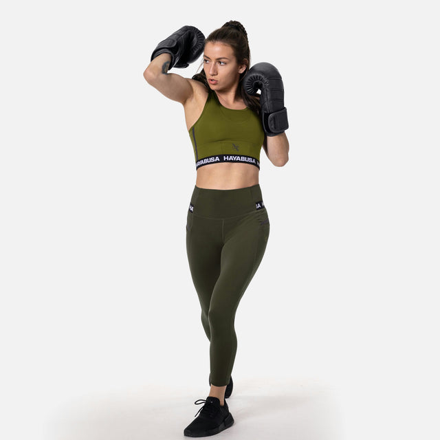 Bustier sport Hayabusa Crossback – Femei – Oliv