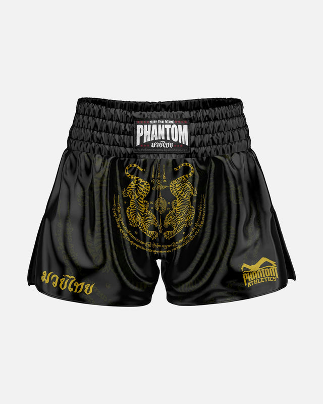 Pantaloncini Muay Thai Phantom Athletics Sak Yant – Bianco/Oro