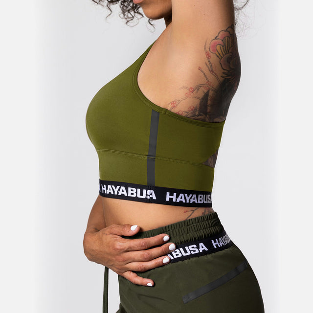 Bustier sport Hayabusa Crossback – Femei – Oliv