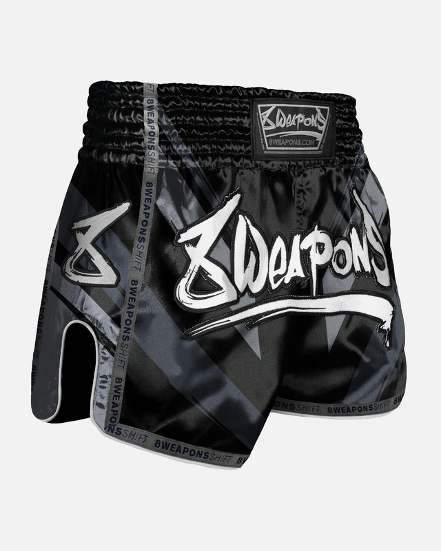 8 WEAPONS Muay Thai shorts Shift – Sort Mat