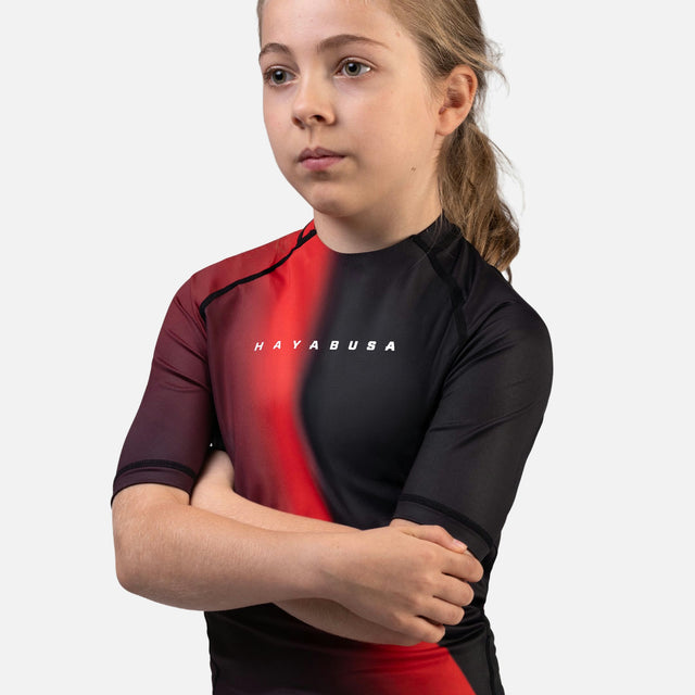Hayabusa Rashguard Apex Nova Kurzarm Kinder – Rot
