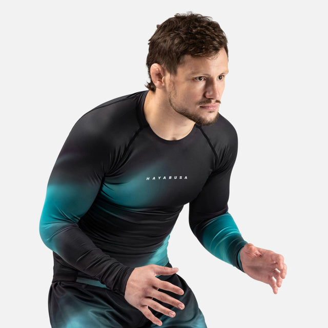 Rashguard Hayabusa Apex Nova Maniche Lunghe - Turchese