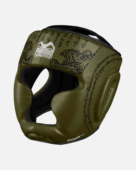 Cască de box Phantom Athletics Muay Thai – Verde militar