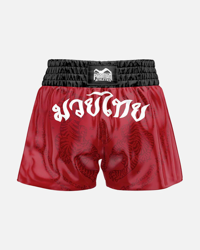 Spodenki Muay Thai Phantom Athletics Sak Yant – Czerwone