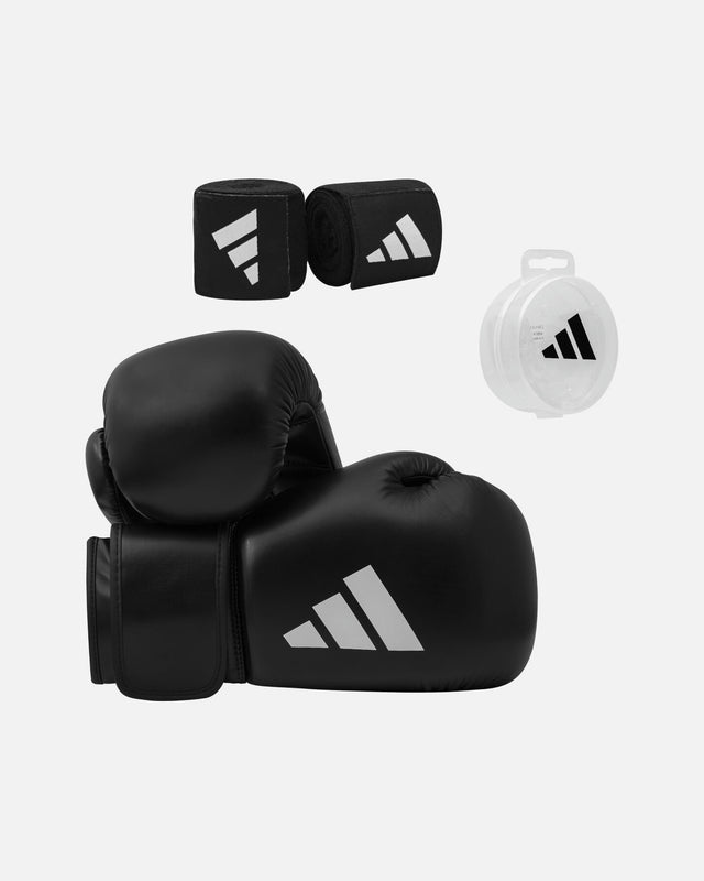 Mănuși de box Adidas Set 12oz – Negru/Alb
