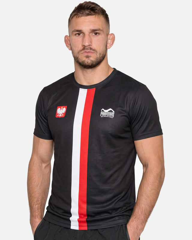 T-shirt da allenamento Phantom Athletics EVO+ Team Poland – Nero/Rosso/Bianco
