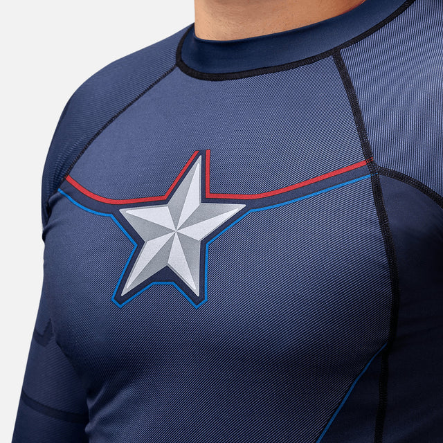 Marvel Rashguard Captain America Långärmad - Blå