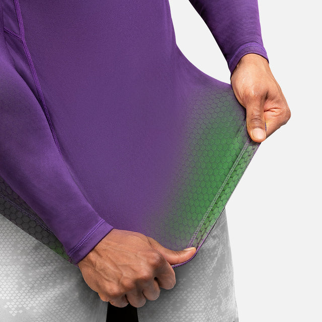 Rashguard Hayabusa Fusion Dlouhé rukávy – Fialová/Zelená