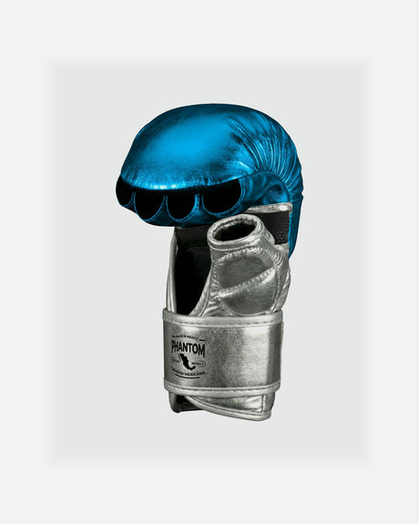 Guantes de MMA Phantom Athletics Mexico – Azul claro/Plata