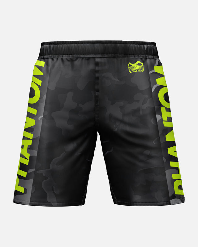Pantaloni scurți MMA Phantom Athletics EVO Neon – Negru Camo/Neon