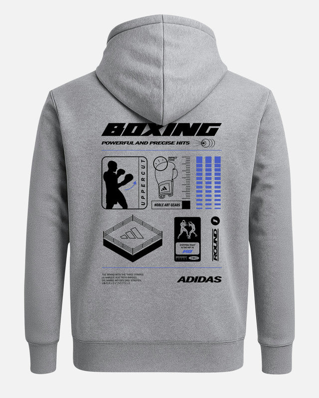 Adidas Hoodie Boxing Graphic Line – Grå