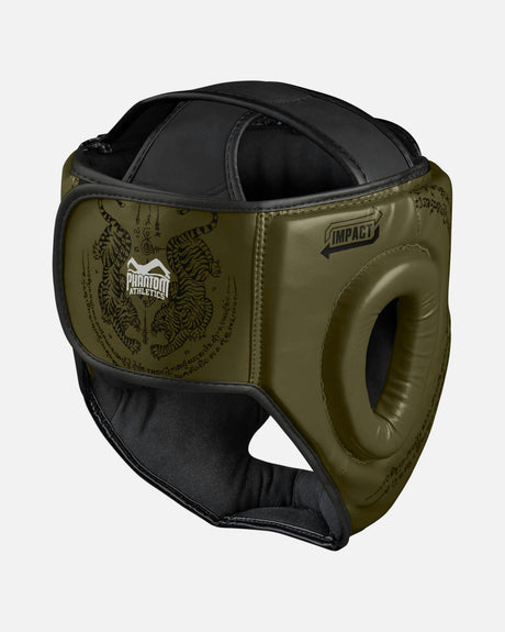 Cască de box Phantom Athletics Muay Thai – Verde militar